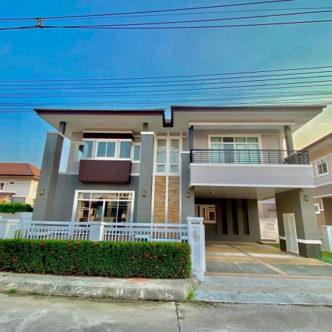 ด่วน! ขายขาดทุนเพียง 5.9 ล้าน 120 ตรว. #โซนสันกำแพง #ราคาต่ำกว่าราคาประเมิน ตกแต่งหรูสไตล์ Modern Contemporary พื้นที่รอบบ้านกว้าง