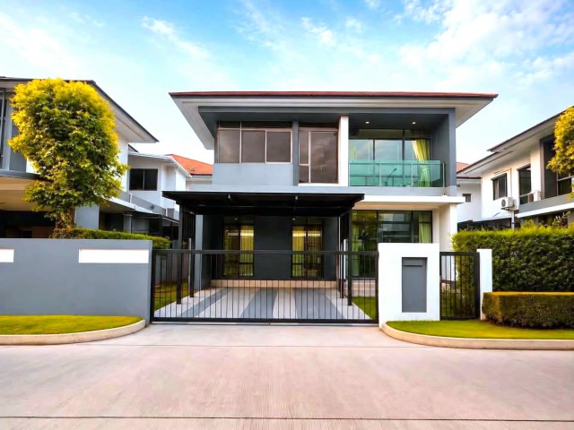 ให้เช่า #บ้านเดี่ยว  หมู่บ้านเศรษฐสิริ กรุงเทพกรีฑา , บ้านรีโทเวทใหม่ #ใกล้รรนานาชาติไบรท์ตัน