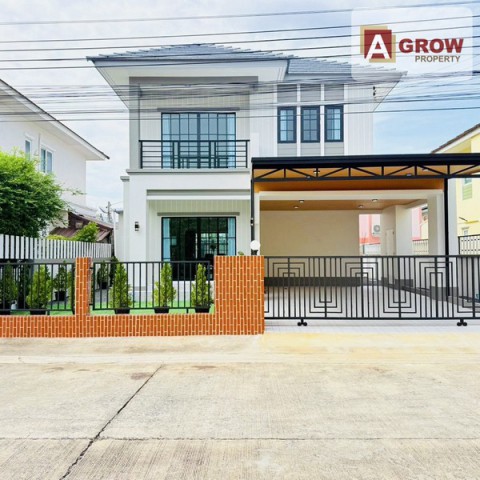 หมู่บ้านราชพฤกษ์ หทัยราษฎร์ ถนนเมน พื้นที่เยอะ ทำเลดี ตกแต่งครบพร้อมเข้าอยู่