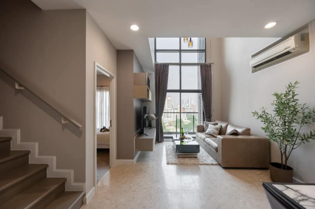 Elegant 2 Bedroom Duplex at The Crest Sukhumvit 34 Near BTS Thong Lo