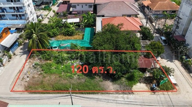 ที่ดิน ซอยเรณูอุทิศ คลองพระอุดม ลาดหลุมแก้ว 120 ตารางวา ติดถนน 3 ด้าน