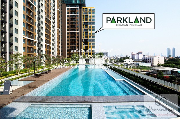 DSL-825.2 ให้เช่า คอนโด เดอะ พาร์คแลนด์ จรัญ - ปิ่นเกล้า The Parkland Charan - Pinklao ชั้นทั้งหมด 22 ชั้น ห้องนอน 1 ห้อง ห้องน้ำ 1 ห้อง